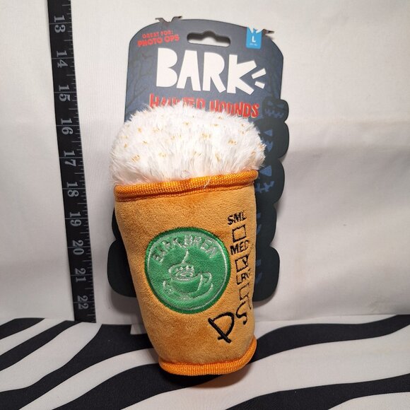 NWT Bark Puggin' Spice Latte Dog Toy L - Picture 1 of 3